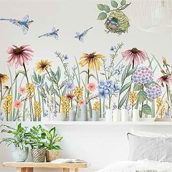 Vibrant Meadow Wall Sticker Set Easy do Wall do