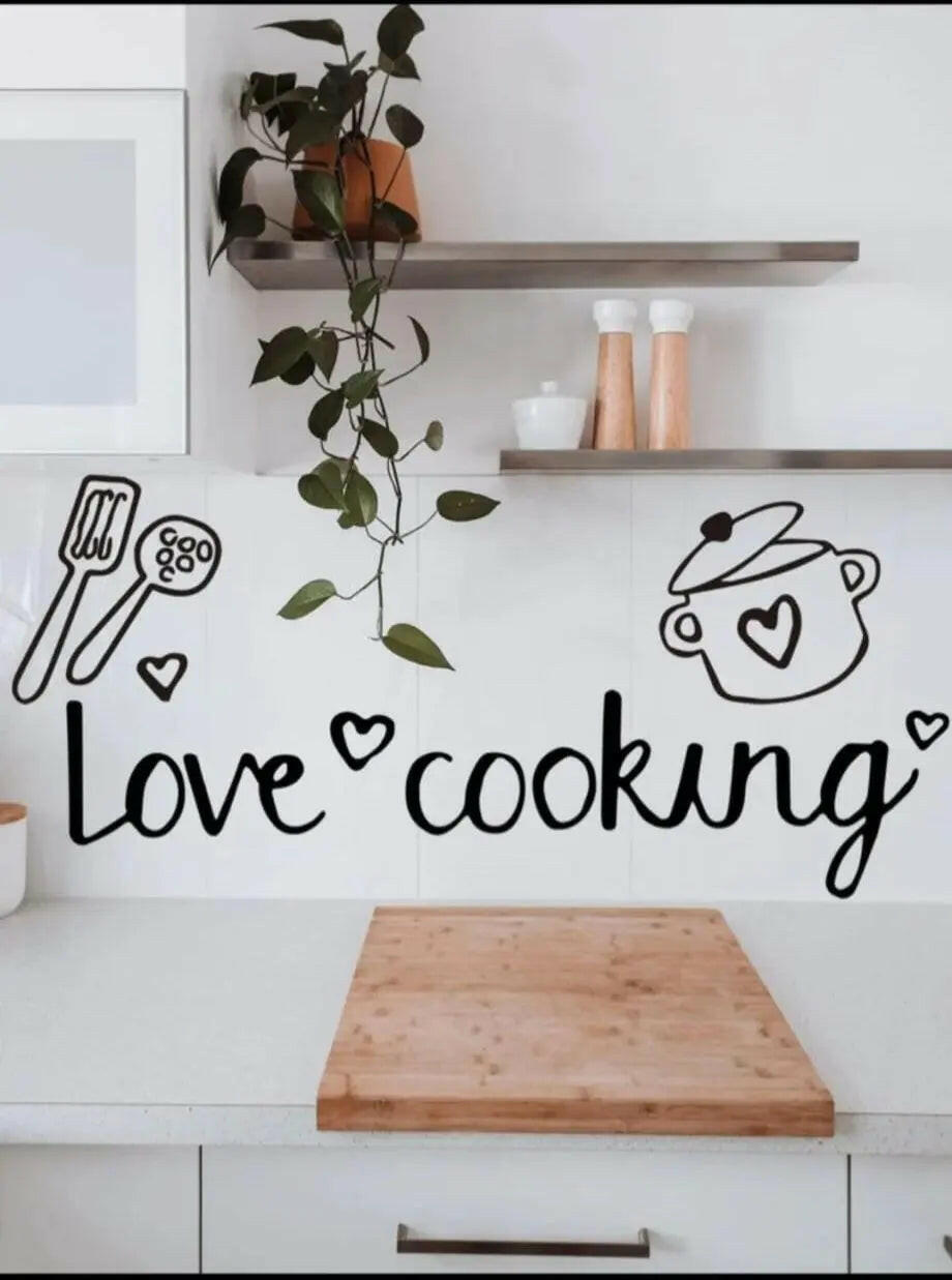 Love Cooking Kitchen Wall Sticker Easy do Wall do