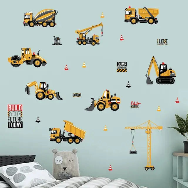 Construction Vehicle Wall Stickers - Easy do Wall do