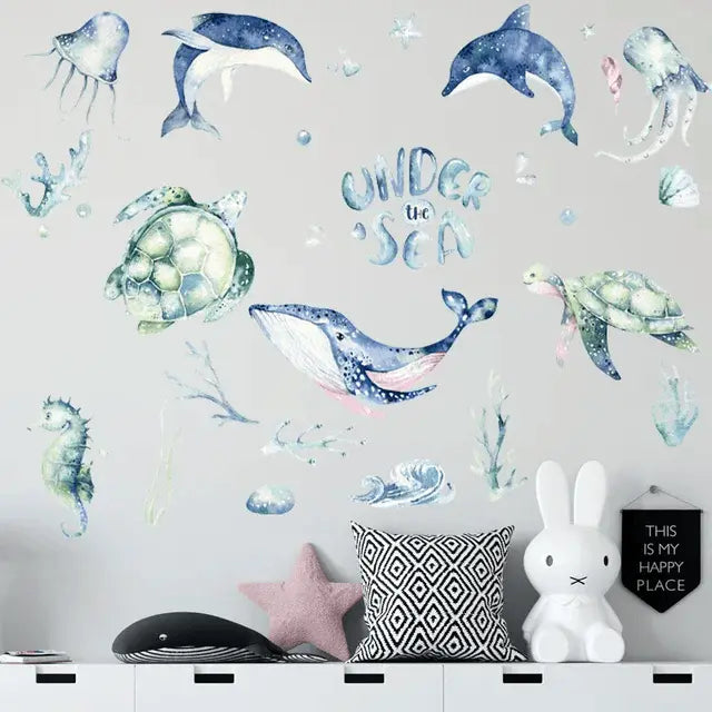 Underwater Ocean Wall Sticker Set Easy do Wall do