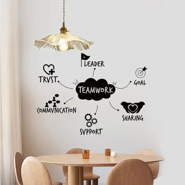 Teamwork Quote Wall Sticker - Office Decor Easy do Wall do