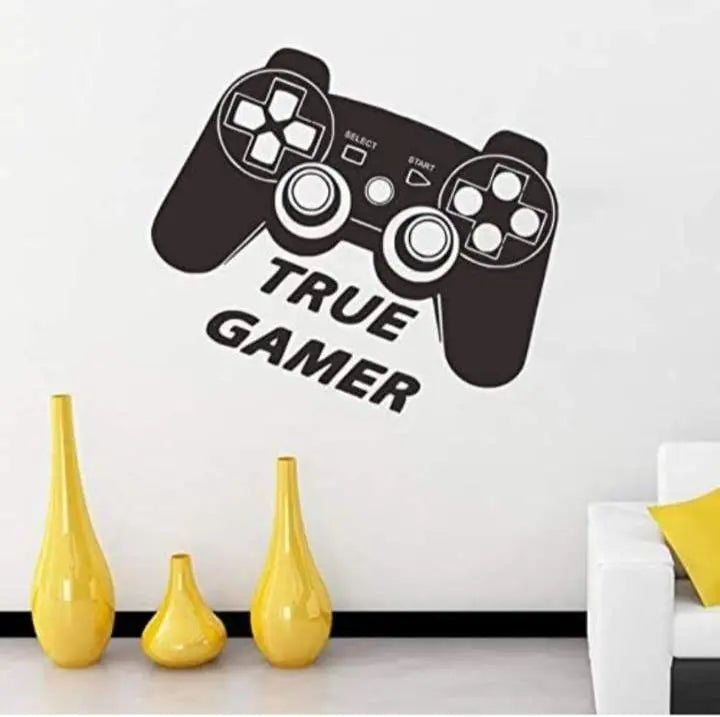 True Gamer Wall Sticker - Gaming Room Decor Easy do Wall do