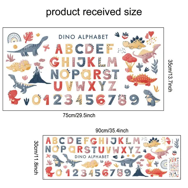 Roaring Fun: Dino Alphabet Wall Stickers for Kids Easy do Wall do