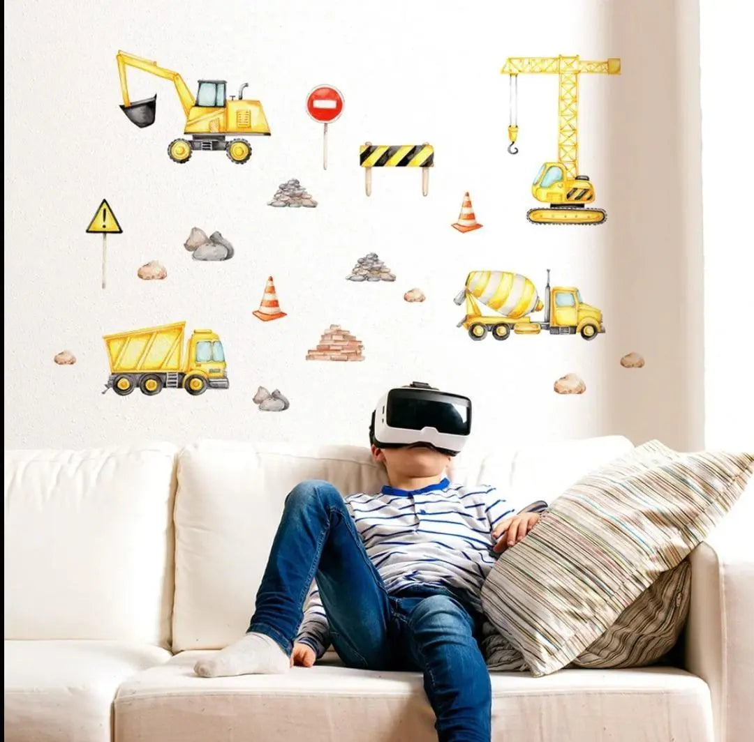 Construction Truck Wall Sticker - Easy do Wall do