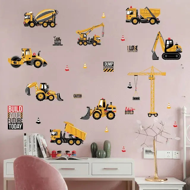 Construction Vehicle Wall Stickers - Easy do Wall do