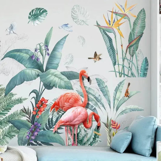 Tropical Flamingo Wall Easy do Wall do