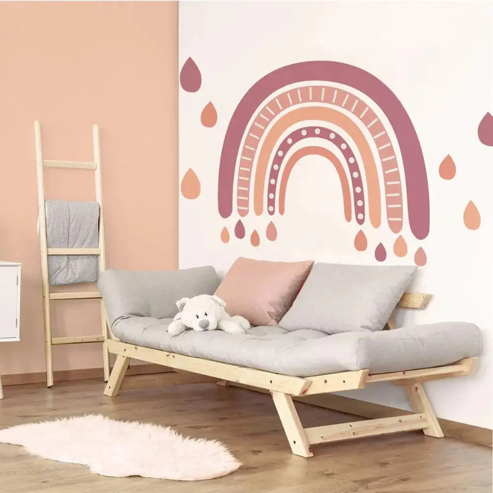 Boho Rainbow Wall Decal - Nursery & Kids Room Decor Easy do Wall do