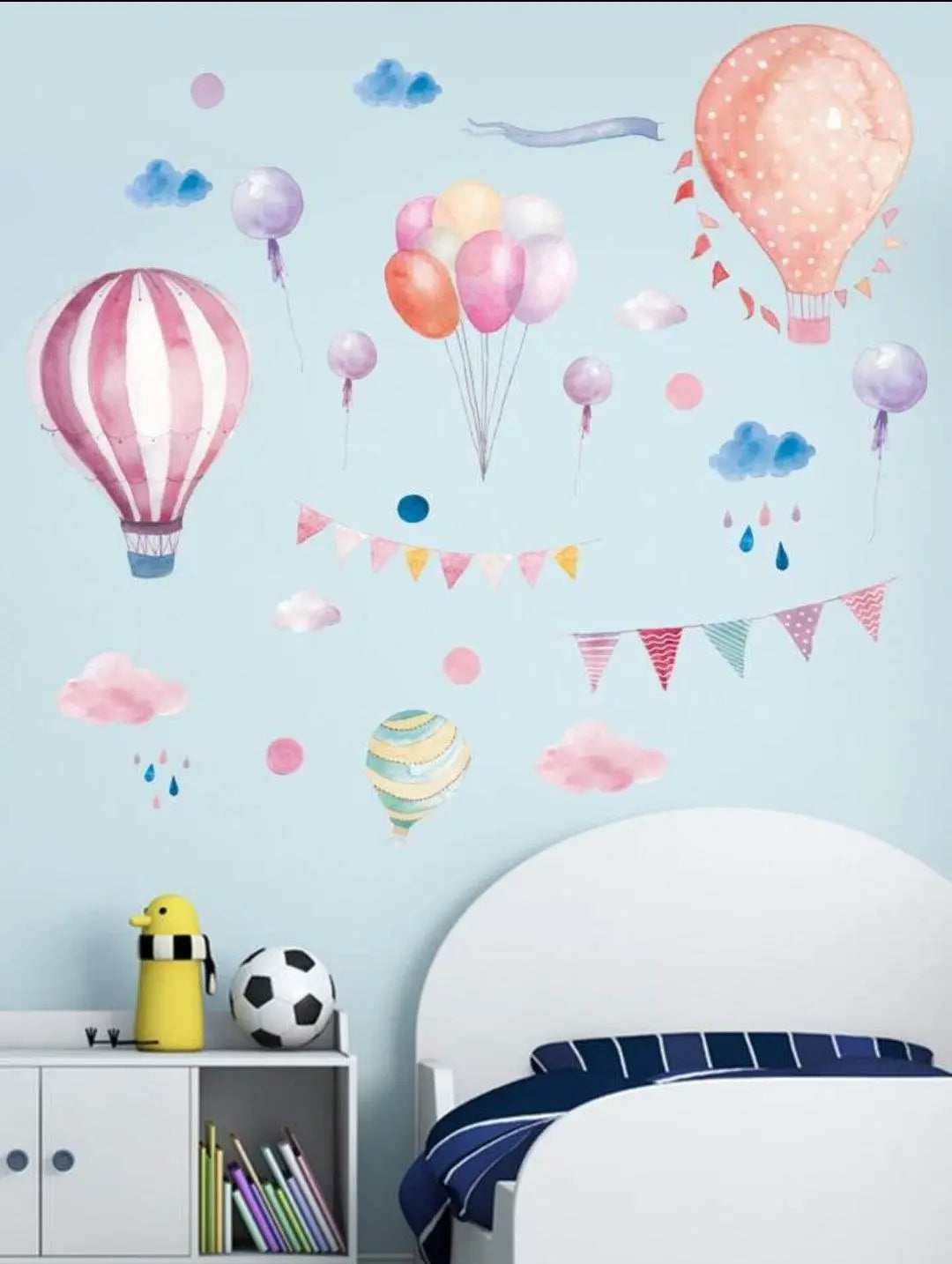 Colorful Hot Air Balloon Wall Stickers - Easy do Wall do