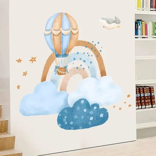 Hot Air Balloon and Rainbow Wall Stickers - Easy do Wall do