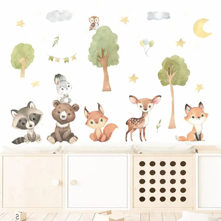 Adorable Forest Animals Nursery Wall Decals Easy do Wall do