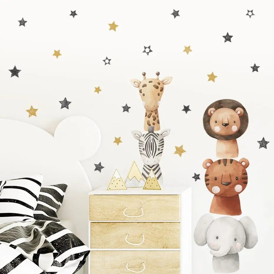 Safari Animal Wall Stickers Easy do Wall do