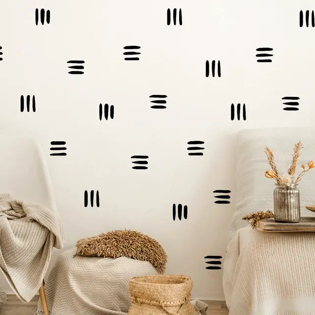 Modern Boho Wall Stickers - Black Lines Easy do Wall do