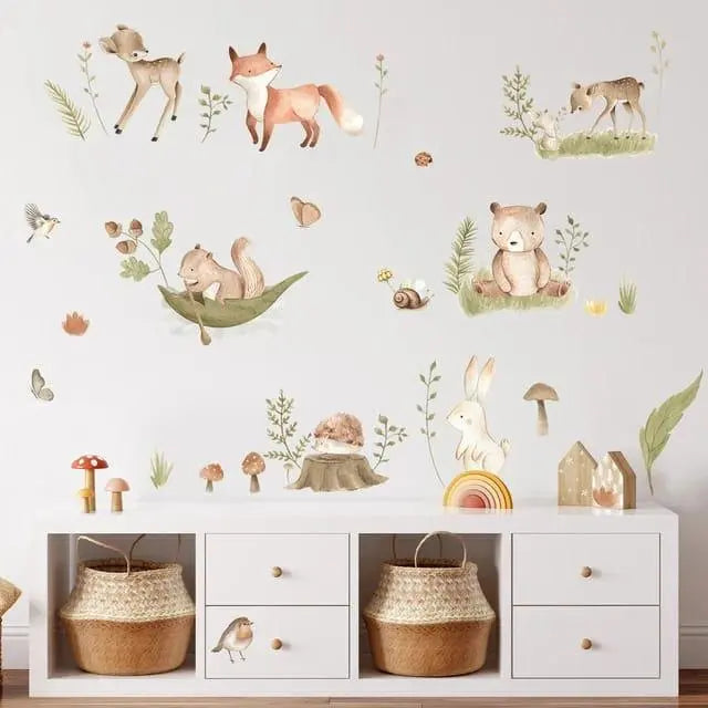 Whimsical Woodland Animal Wall Stickers Easy do Wall do