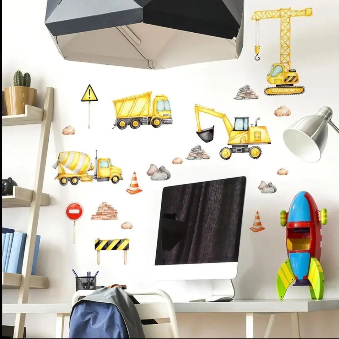 Construction Truck Wall Sticker - Easy do Wall do