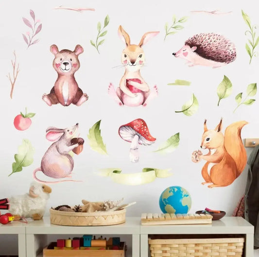 Whimsical Woodland Animal Wall Stickers Easy do Wall do