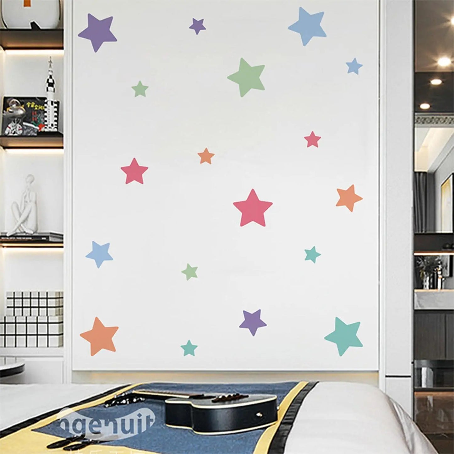 Colorful Star Wall Sticker Set Easy do Wall do