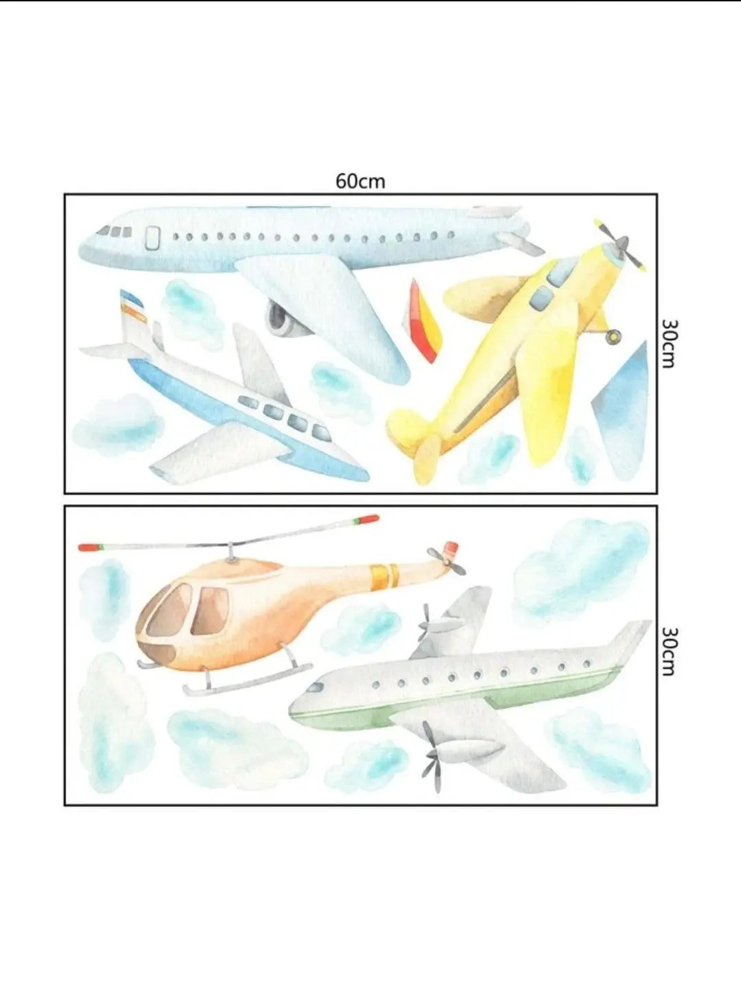 Airplane and Helicopter Wall Stickers Easy do Wall do