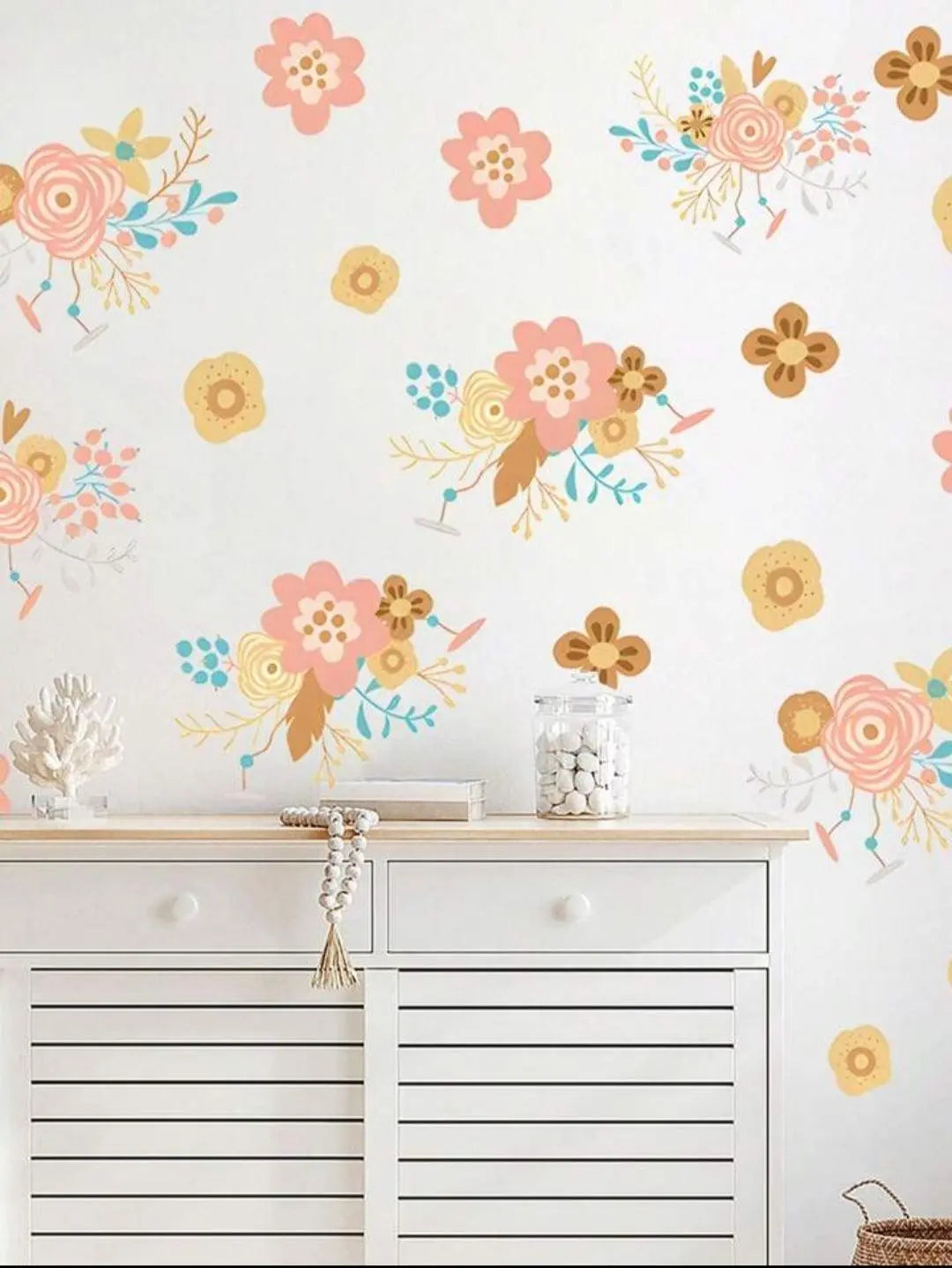 Boho Floral Wall Stickers Easy do Wall do