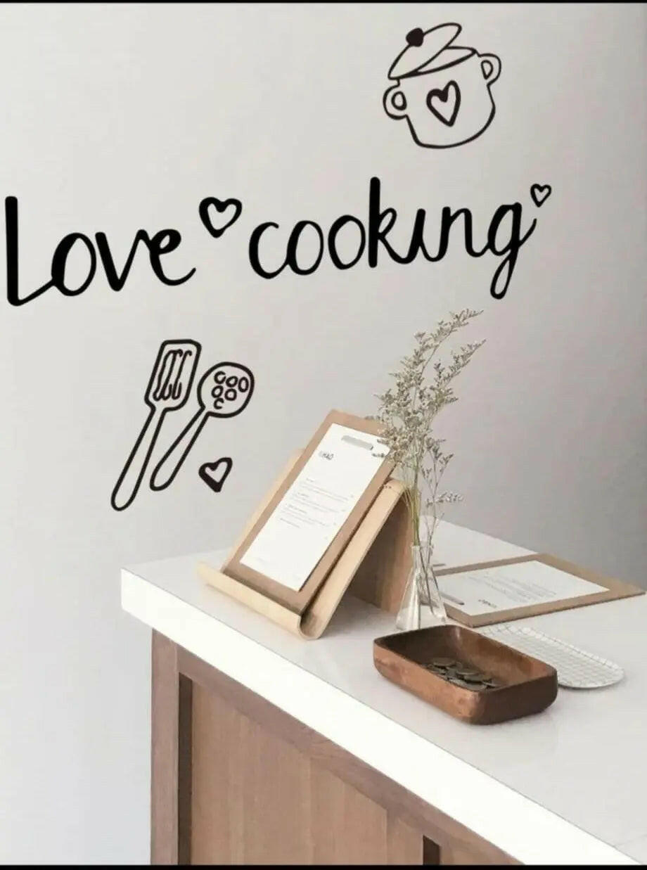 Love Cooking Kitchen Wall Sticker Easy do Wall do