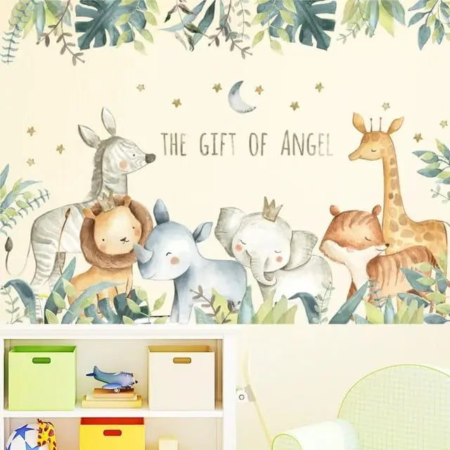 Safari Animal Wall Stickers Easy do Wall do