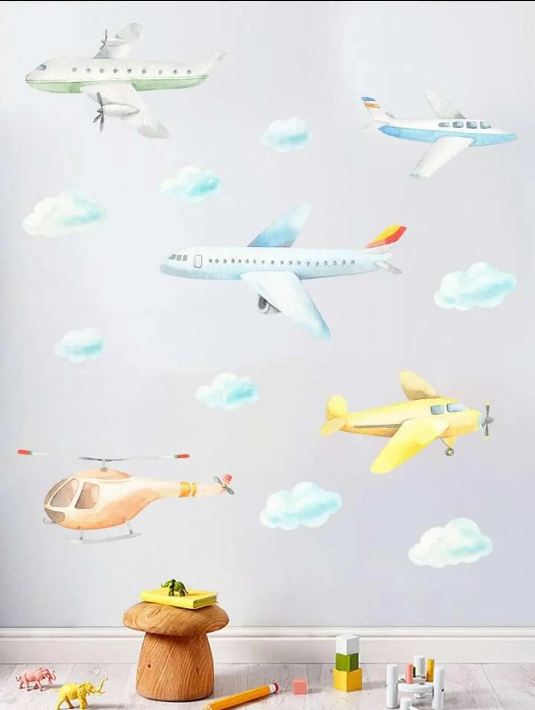 Airplane and Helicopter Wall Stickers Easy do Wall do