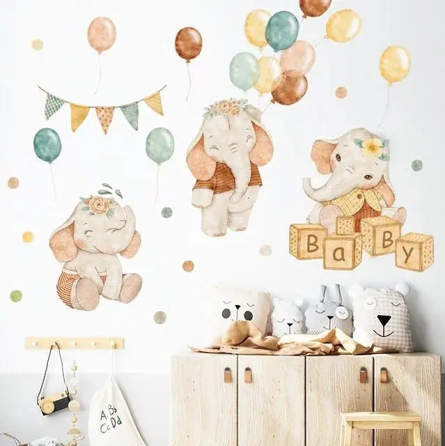 Adorable Elephant Wall Stickers Easy do Wall do