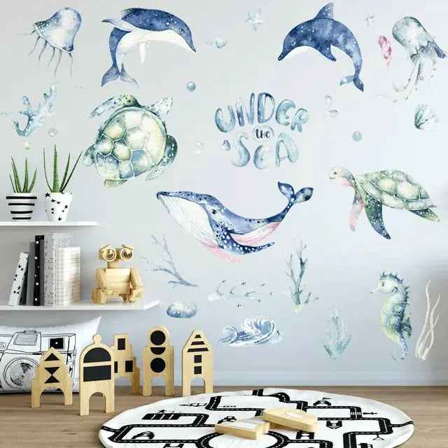 Underwater Ocean Wall Sticker Set Easy do Wall do