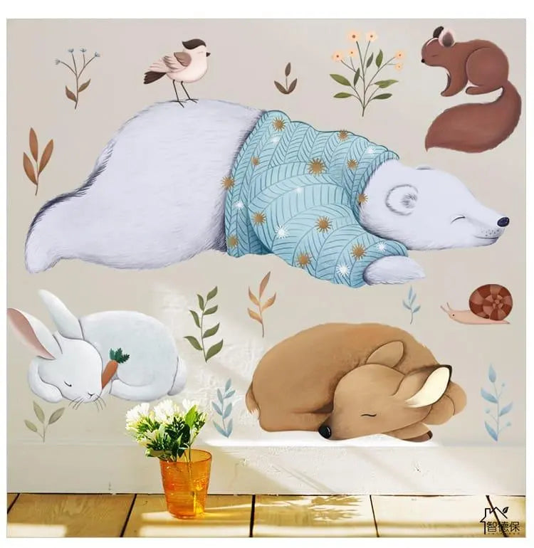 Sleeping Animals Wall Stickers Easy do Wall do