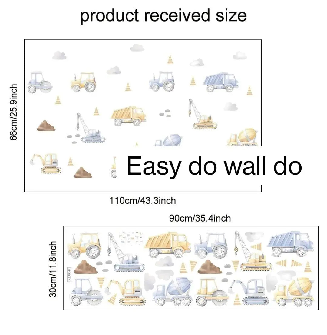 Construction Vehicle Wall Stickers - Easy do Wall do