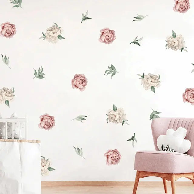 Elegant Peony Wall Stickers for a Romantic Easy do Wall do