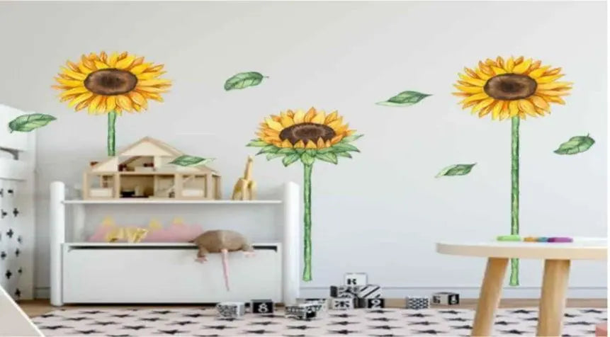 Sunflowers Floral Removable Wall Sticker Easy do Wall do