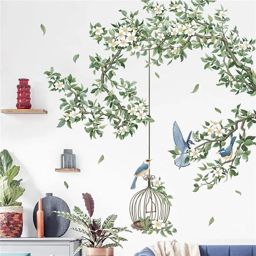 Blooming Birdcage Wall Sticker Easy do Wall do