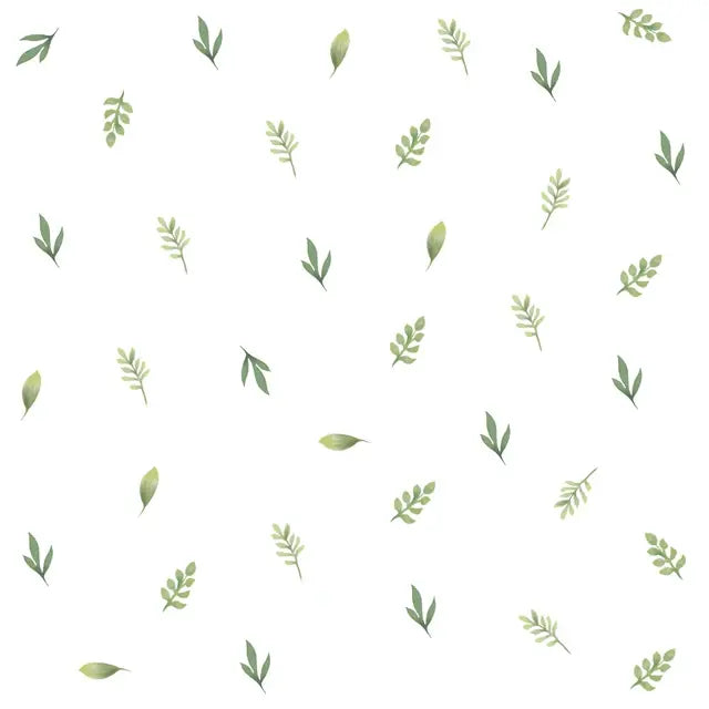 Fresh Green Leaf Wall Stickers for a Serene Space Easy do Wall do