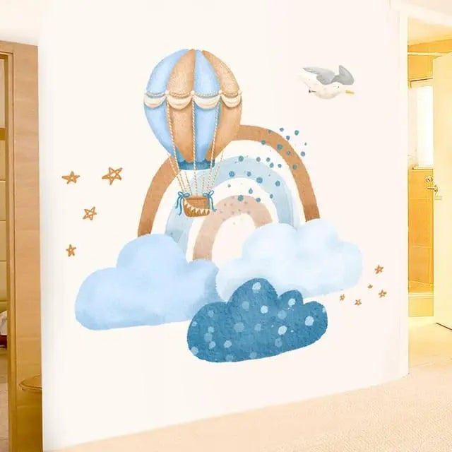 Hot Air Balloon and Rainbow Wall Stickers - Easy do Wall do