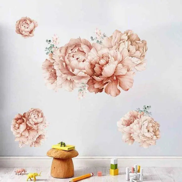 Romantic Peony Wall Stickers Easy do Wall do