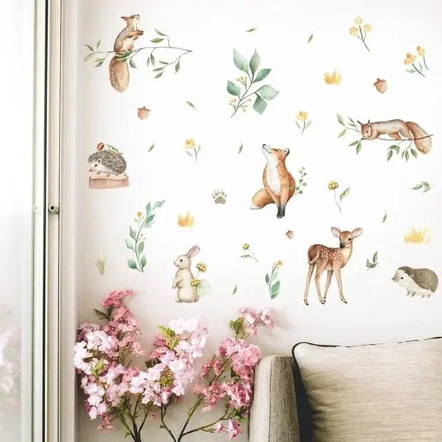 Enchanting Woodland Creatures Wall Stickers for Kids Easy do Wall do