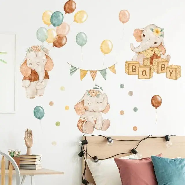 Adorable Elephant Wall Stickers Easy do Wall do