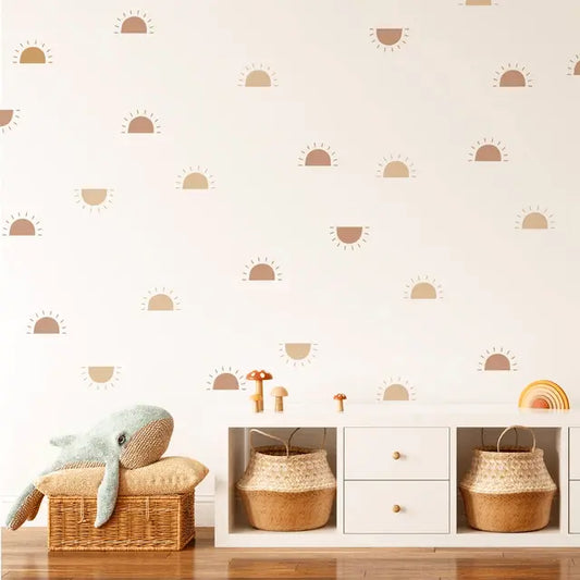 Boho Sun Wall Decals - Nursery & Kids Room Decor Easy do Wall do