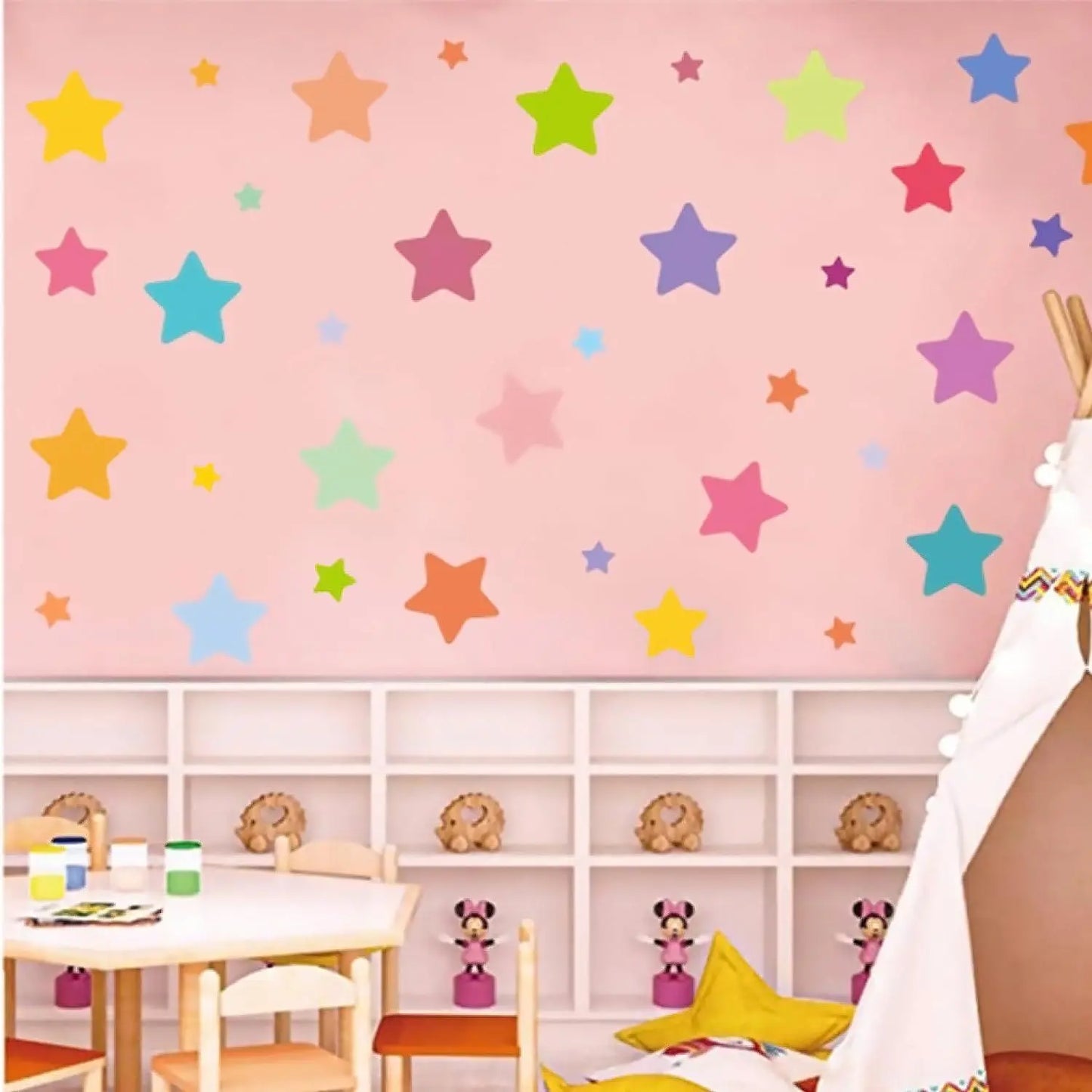 Colorful Star Wall Sticker Set Easy do Wall do