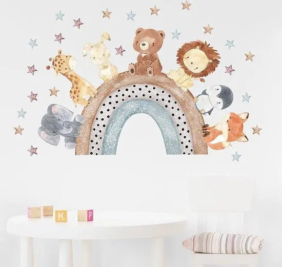 Rainbow Safari Wall Sticker Set Easy do Wall do