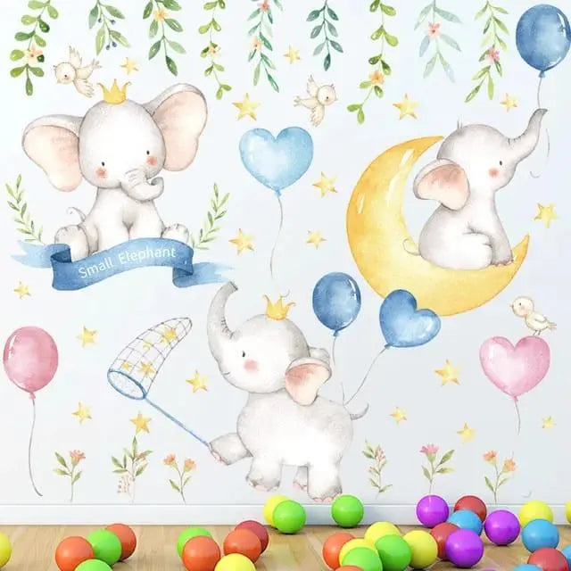 Happy Elephant Wall Stickers Easy do Wall do