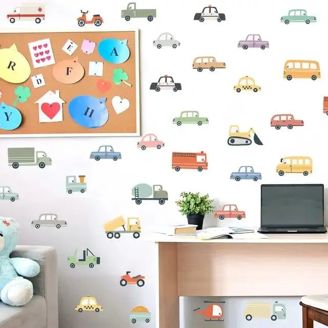 Playful Vehicles Wall Stickers - Easy do Wall do