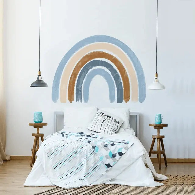 Watercolor Boho Rainbow Wall Decals - Nursery & Kids Room Decor Easy do Wall do