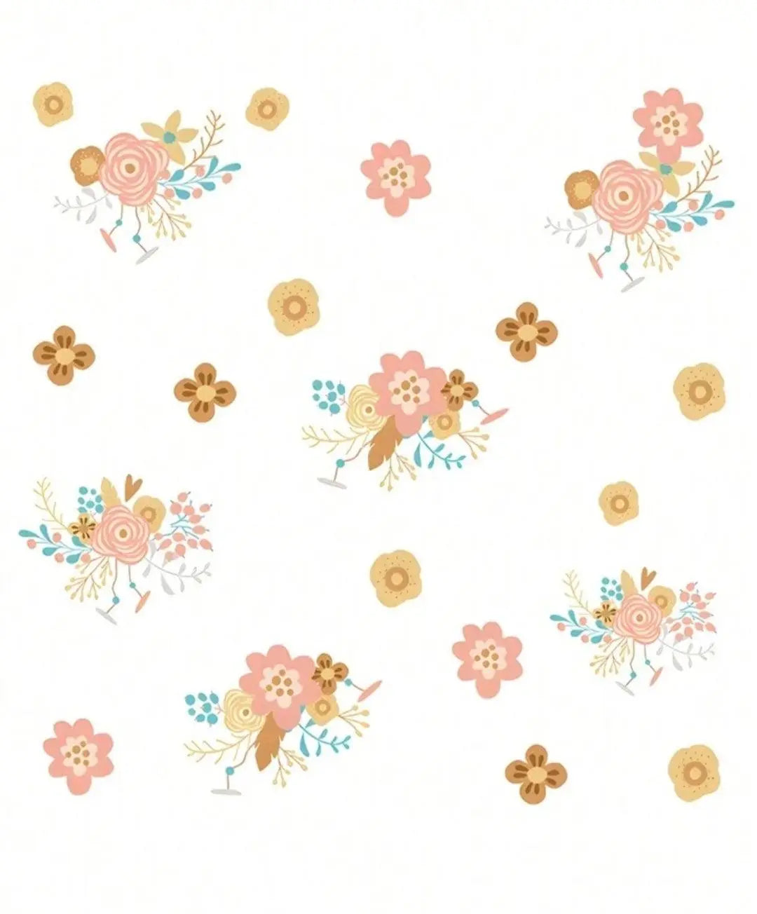 Boho Floral Wall Stickers Easy do Wall do