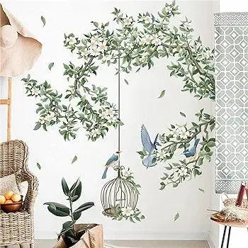 Blooming Birdcage Wall Sticker Easy do Wall do