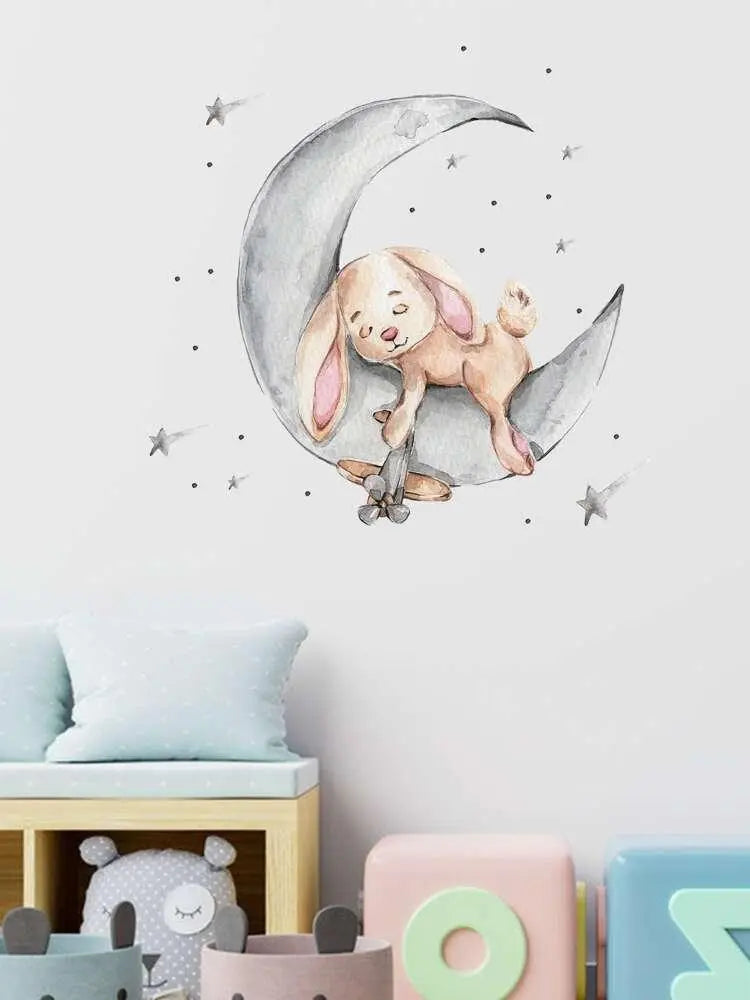 Sleepy Bunny Wall Sticker Easy do Wall do