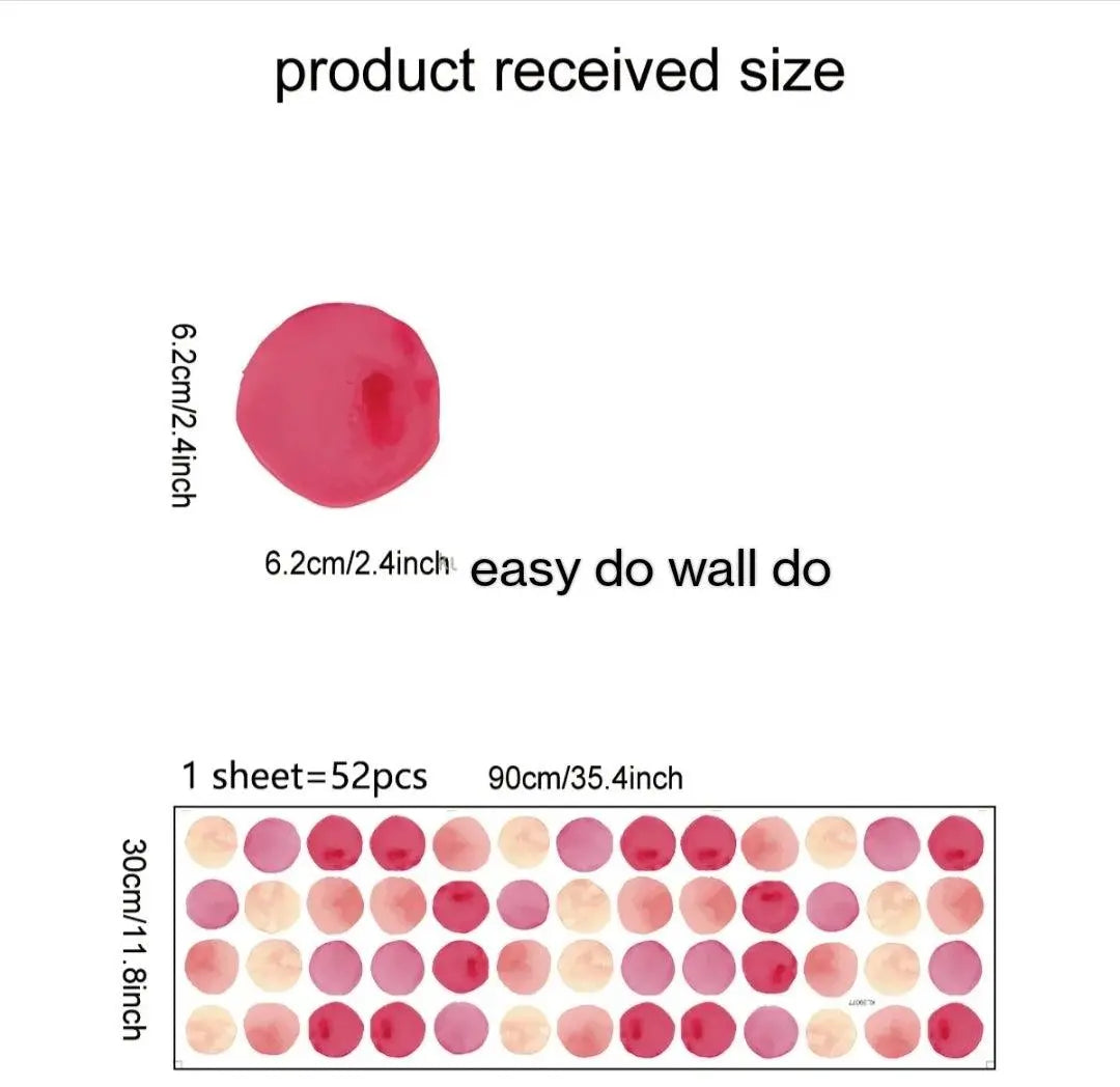 Playful Pink Polka Dot Wall Stickers Easy do Wall do