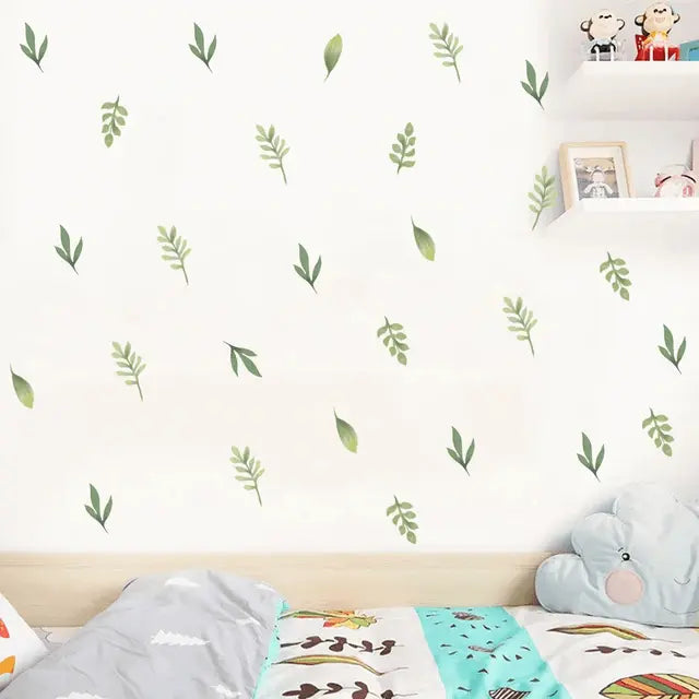 Fresh Green Leaf Wall Stickers for a Serene Space Easy do Wall do