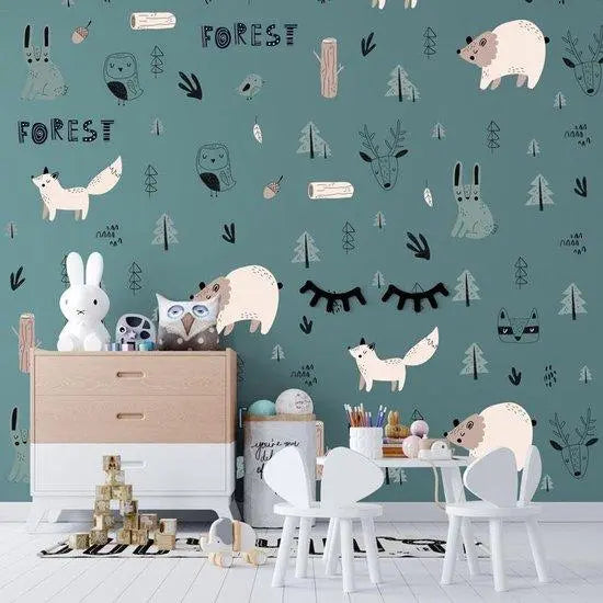 Adorable Forest Friends Wallpaper Easy do Wall do