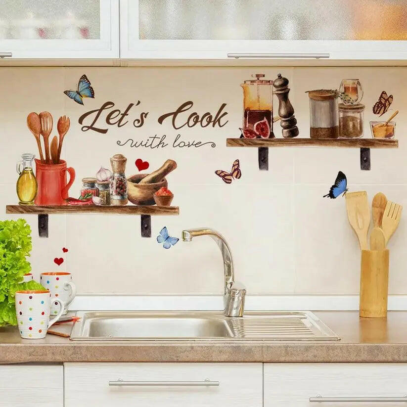 Kitchen decor wall stickers Easy do Wall do